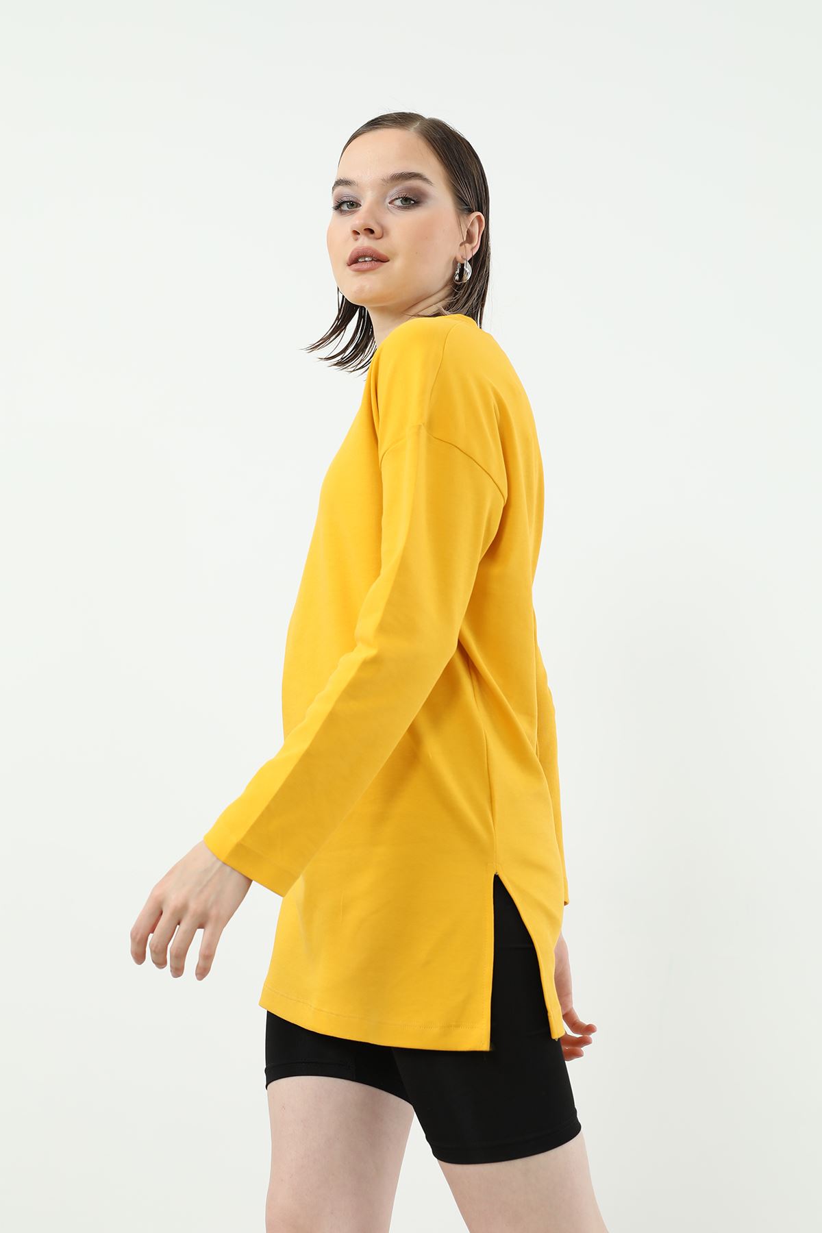Basic Sweatshirt-Sarı
