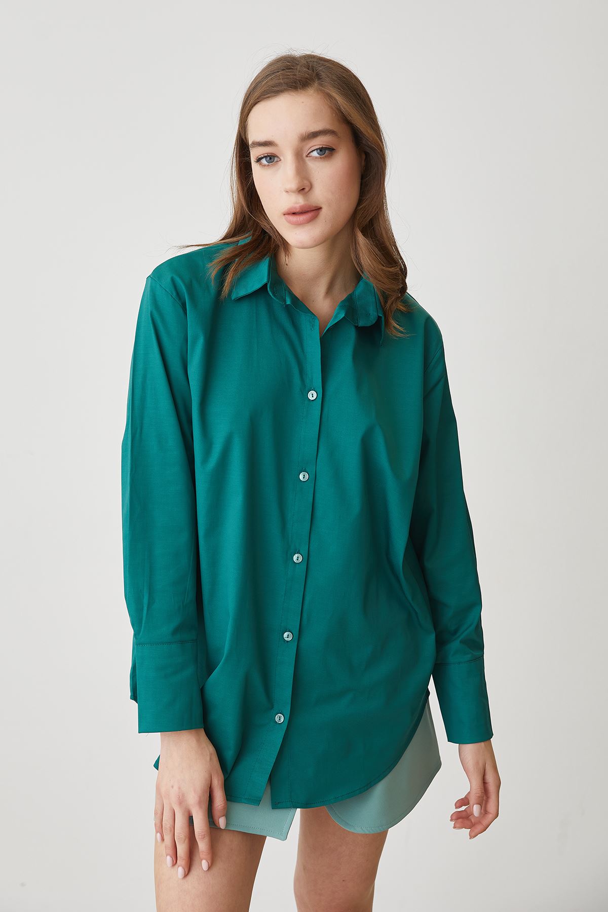 Oversize Gömlek-Yeşil