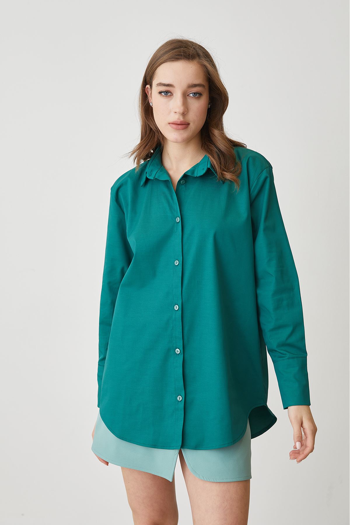 Oversize Gömlek-Yeşil