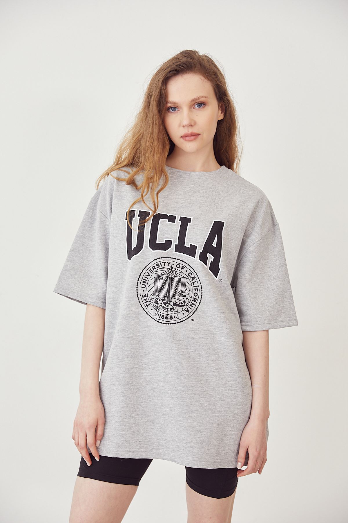 Ucia Baskılı T-shirt-Gri