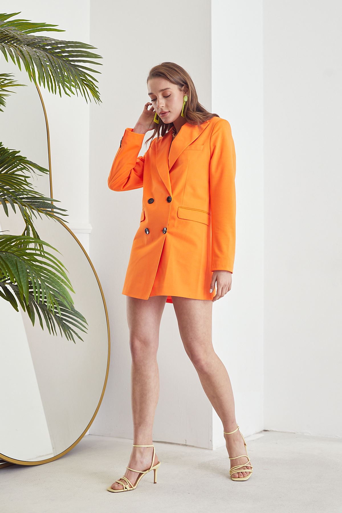 Ceket Elbise-Oranj