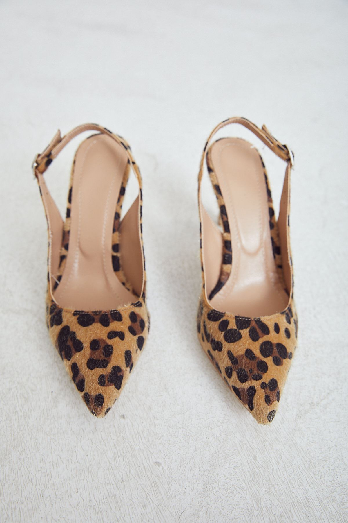 Leoapar Desen Topuklu Ayakkabı-Leopar